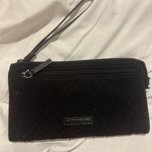 Vera Bradley Black Quilted Wristlet